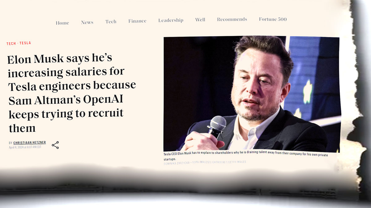 Tesla brain drain is not *to* OpenAi but rather *from* Musk